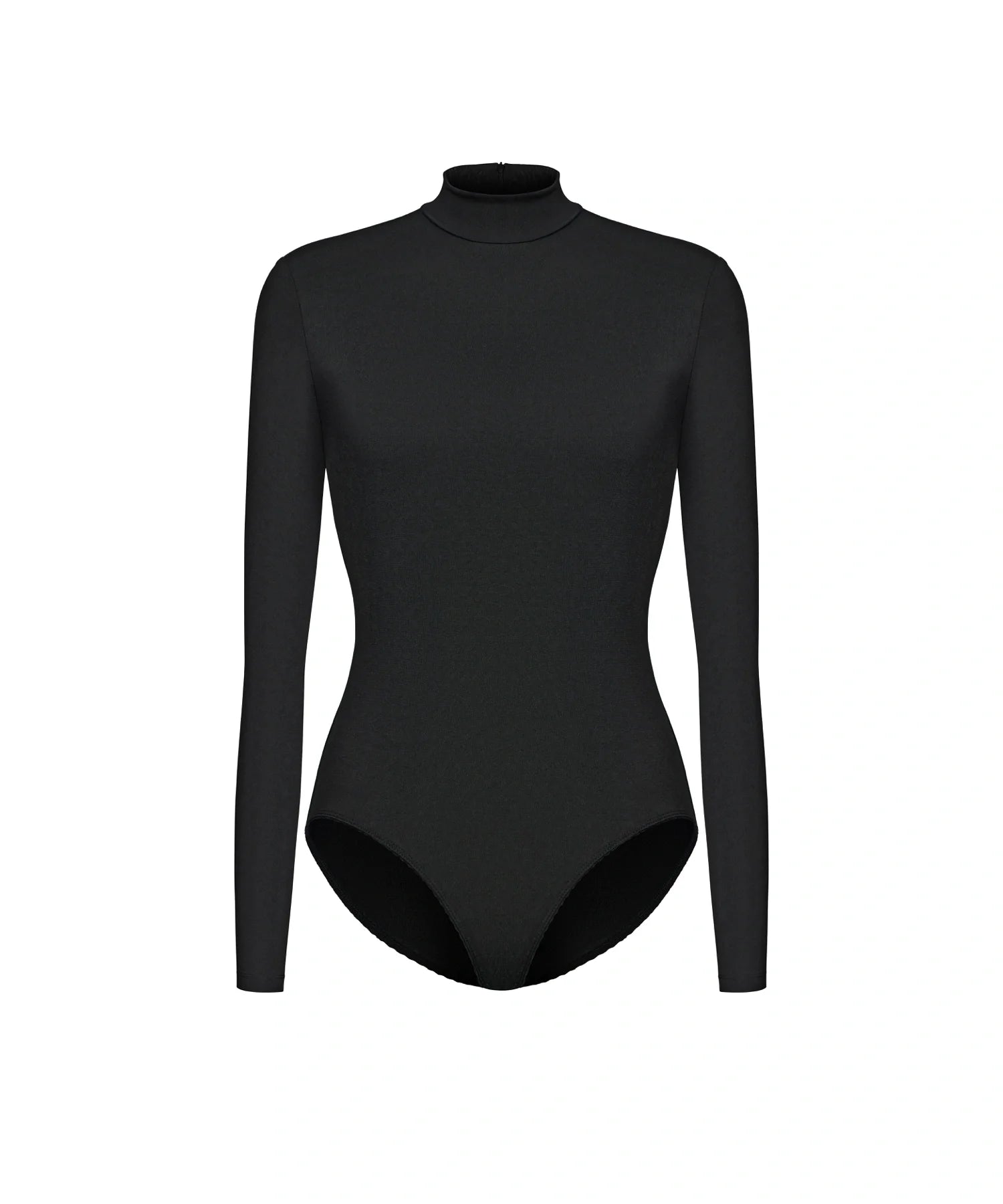 Madi, black biflex turtleneck bodysuit