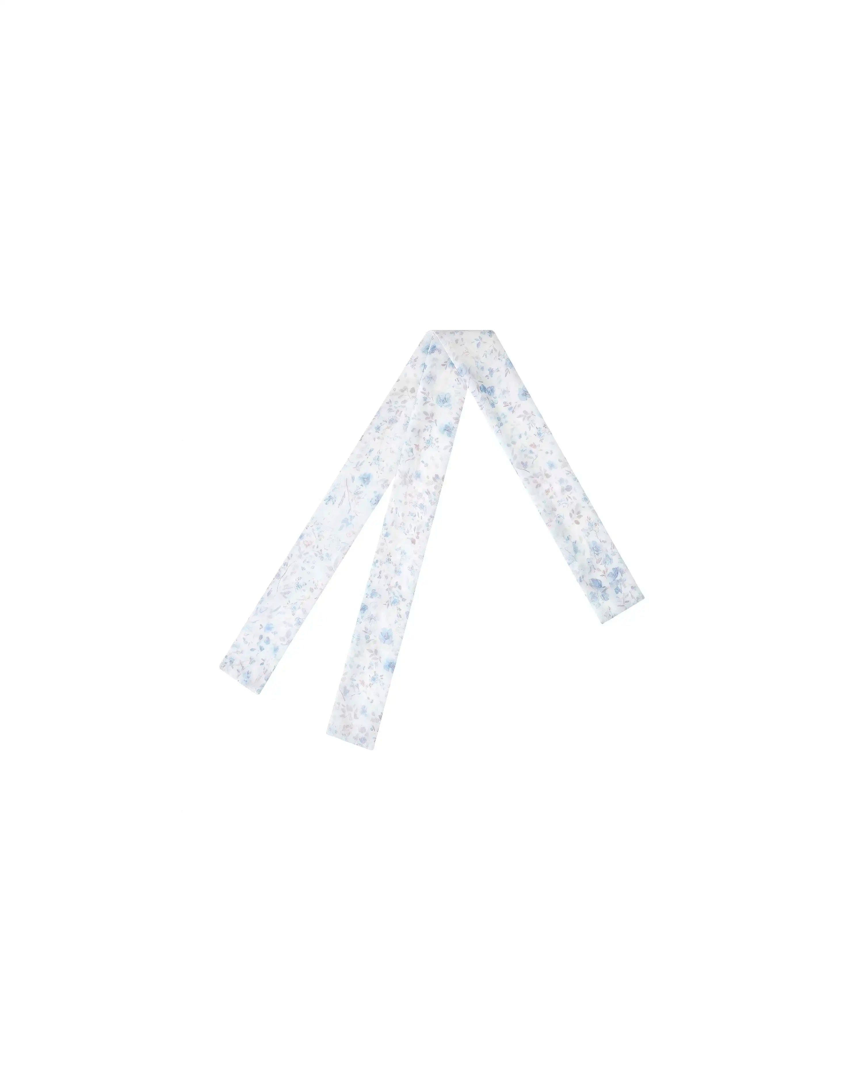 Luana, milky chiffon ribbon with a floral print