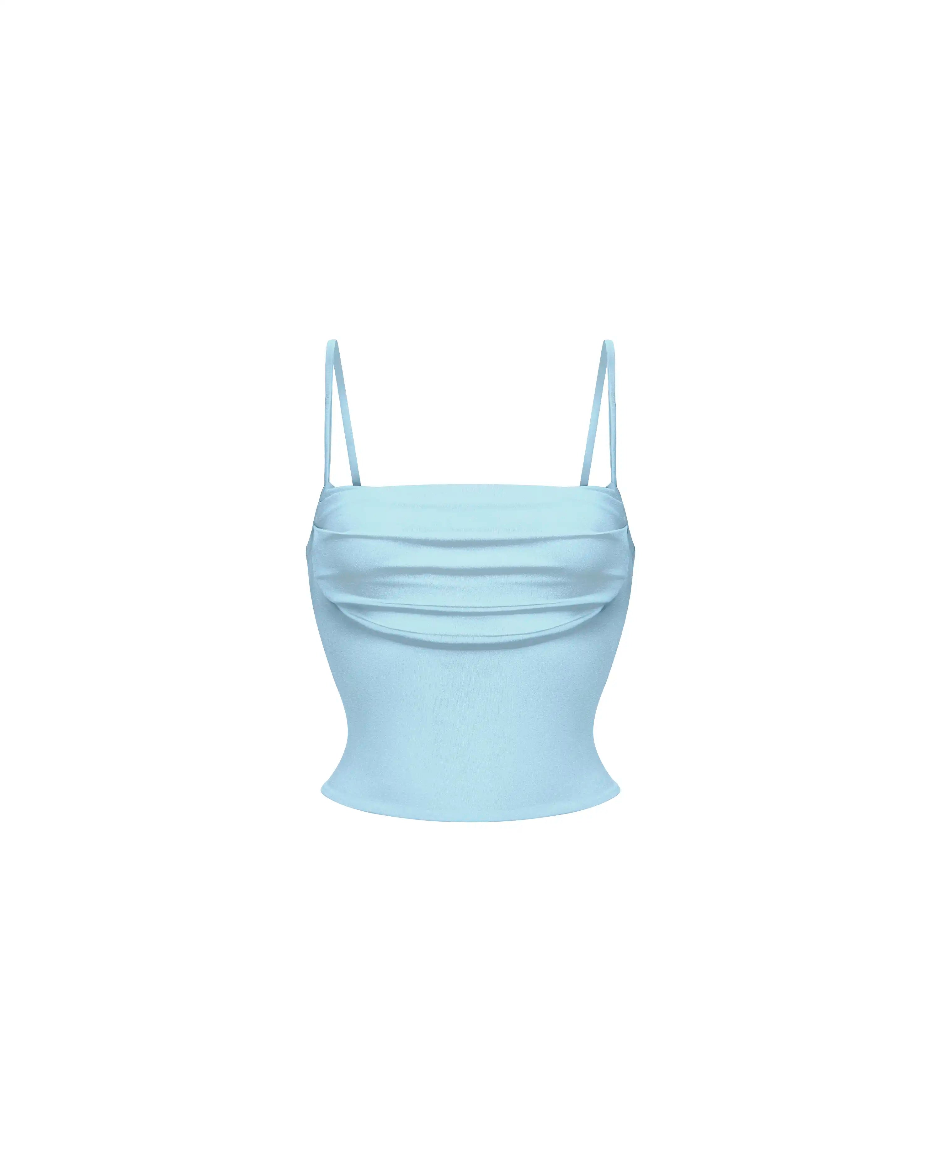 Casey, blue biflex top