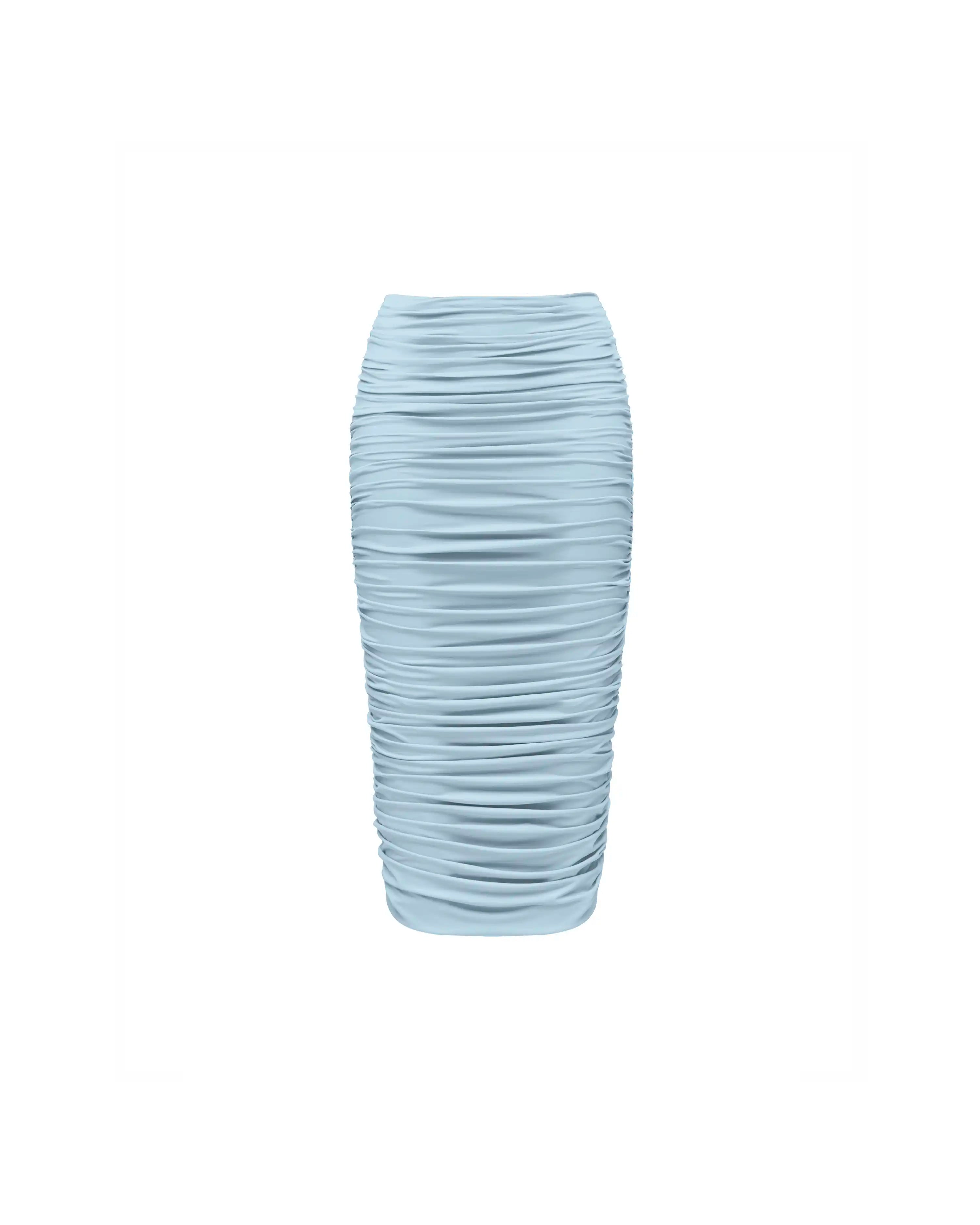 Lia midi, blue biflex midi skirt