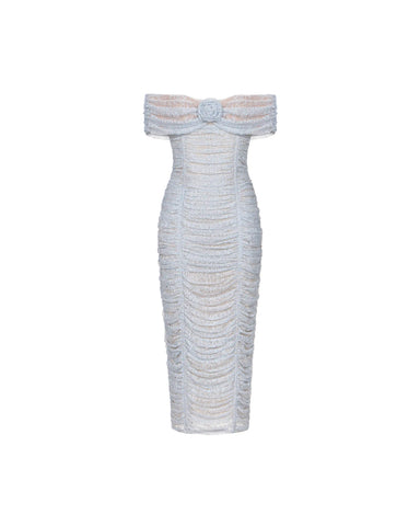 Fibi midi, blue lace midi dress