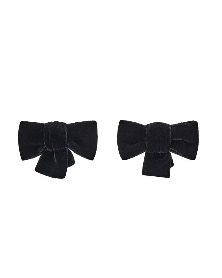 Mimi, children's hair bows made of black velvet