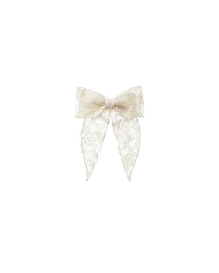 Miranda, ivory lace bow