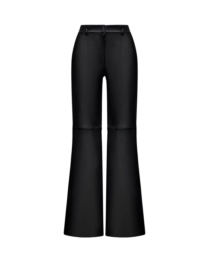 Jidi, pants made of black genuine leather