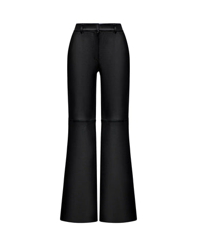 Jidi, pants made of black genuine leather