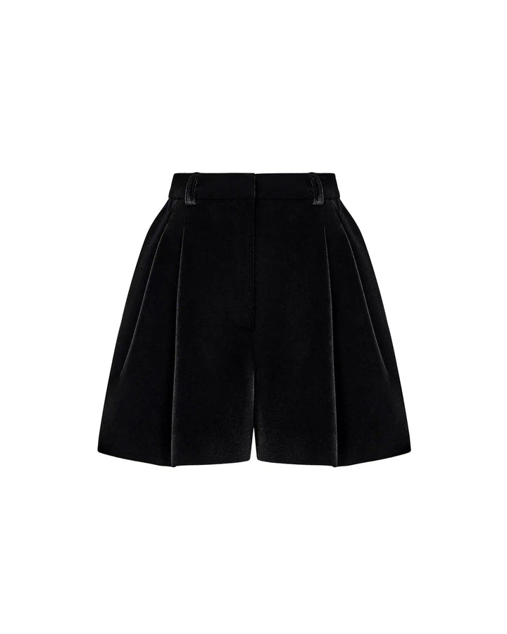 Biliana, shorts made of black velvet