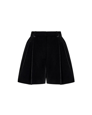 Biliana, shorts made of black velvet