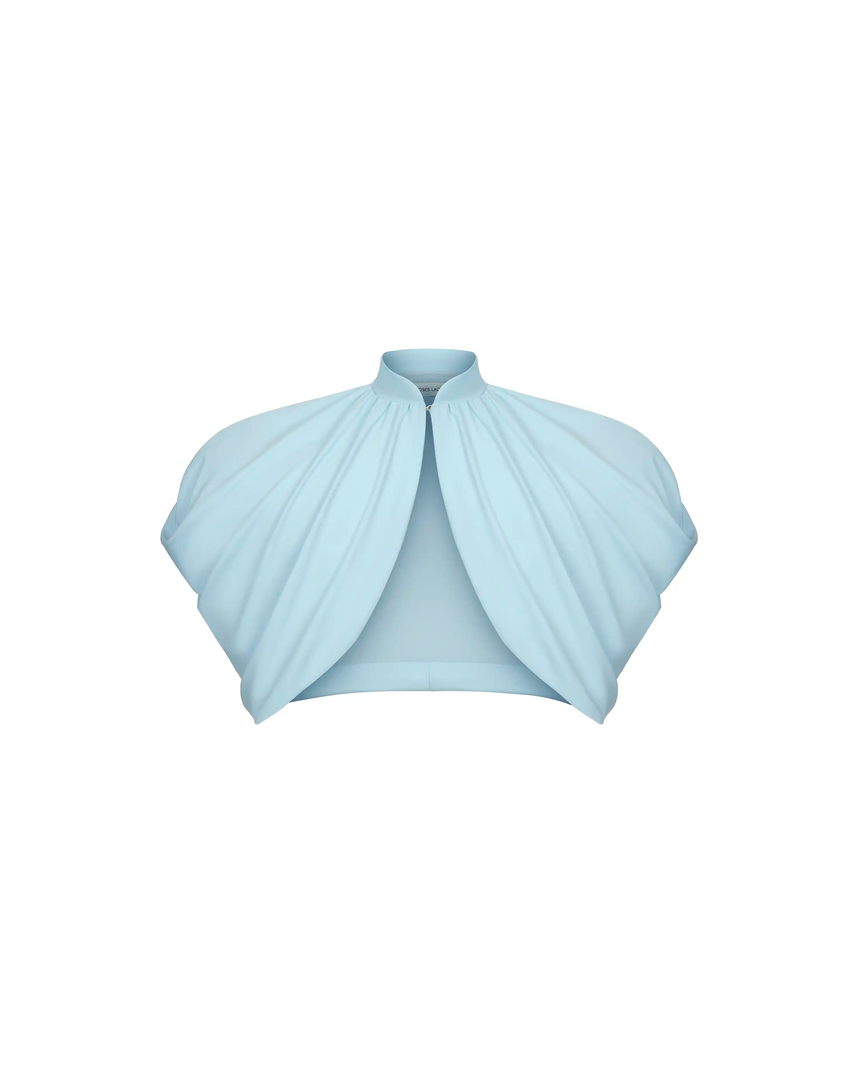 Hazel, blue biflex cover-up