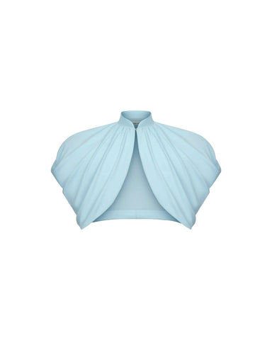 Hazel, blue biflex cover-up