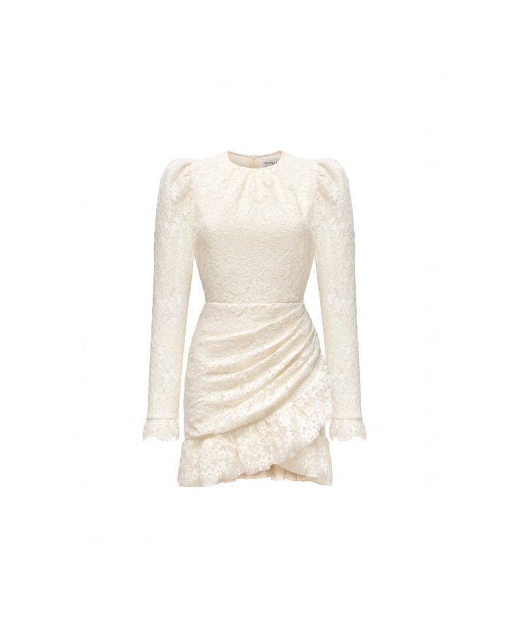 Charlotte mini, ivory lace mini dress