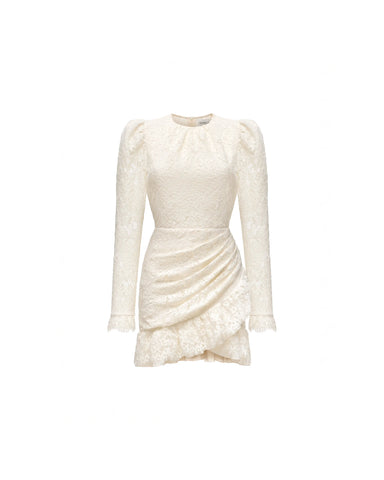 Charlotte mini, ivory lace mini dress