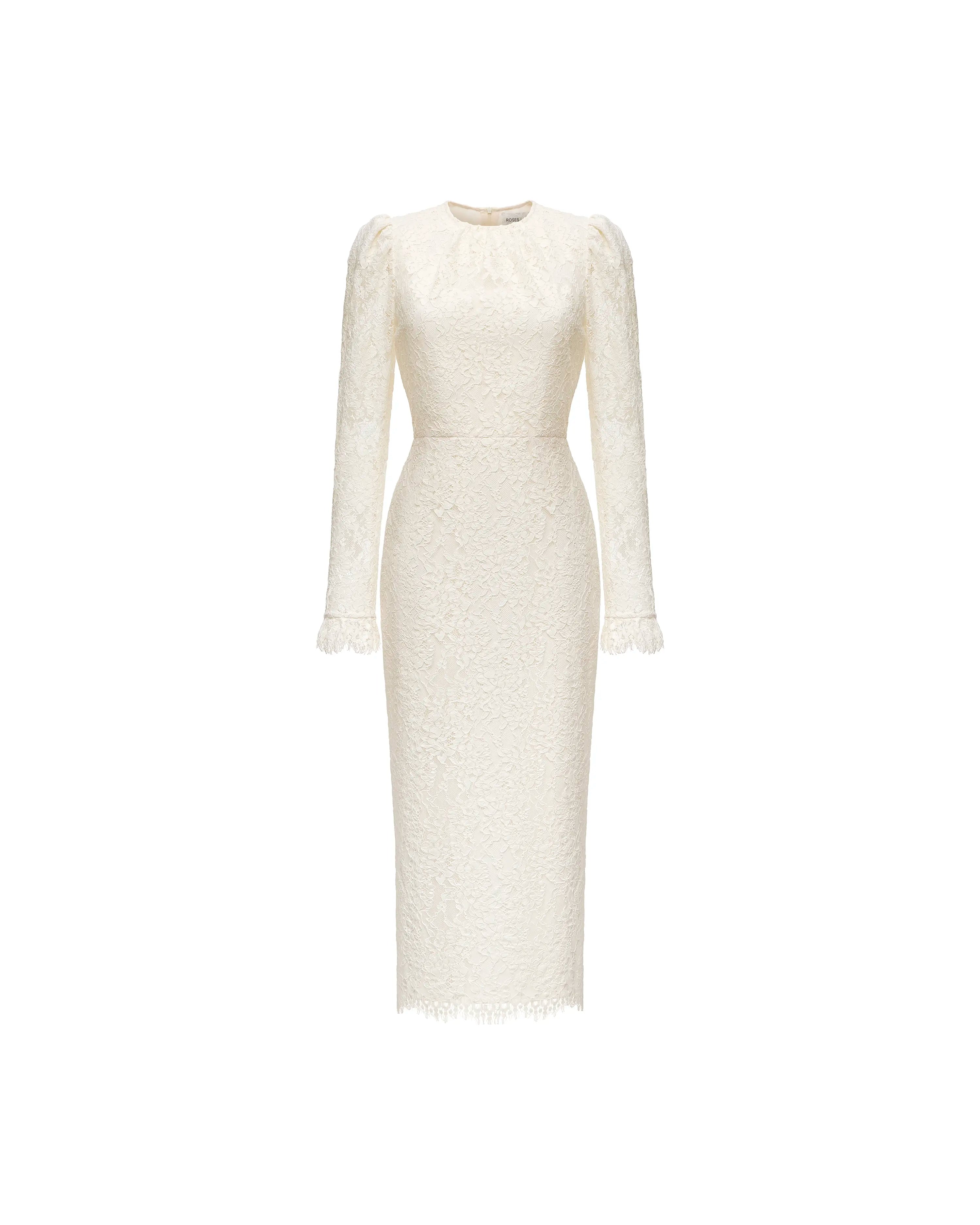 Charlotte midi, ivory lace midi dress
