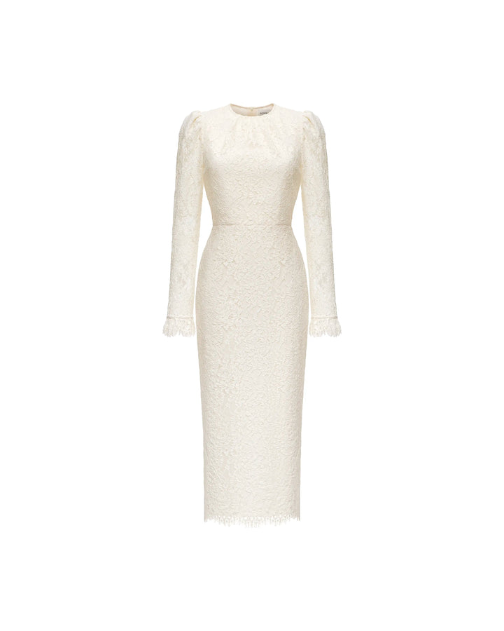 Charlotte midi, ivory lace midi dress