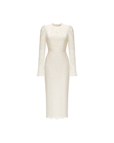 Charlotte midi, ivory lace midi dress