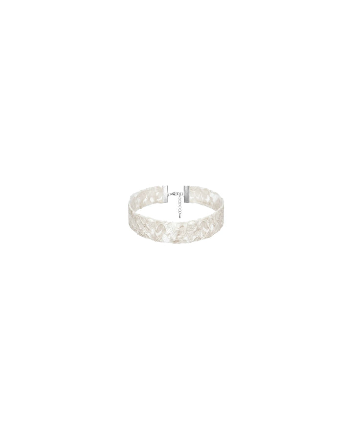 Lora, ivory lace choker
