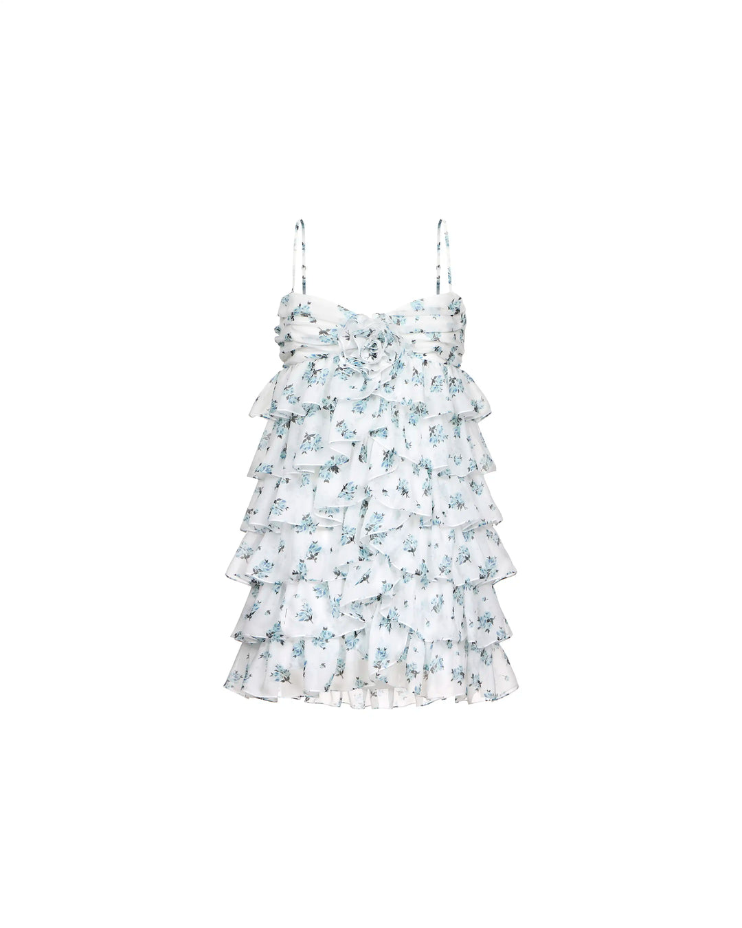 Willow mini, milky chiffon mini dress with a floral print – ROSES LACE