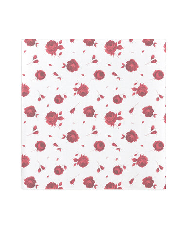 Leticia, milky chiffon scarf with a floral print