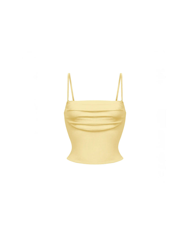 Casey top, top in yellow biflex