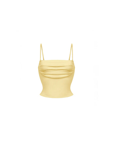Casey top, top in yellow biflex