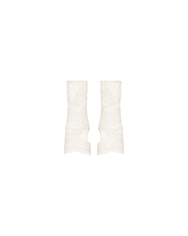 Liza, ivory lace mittens