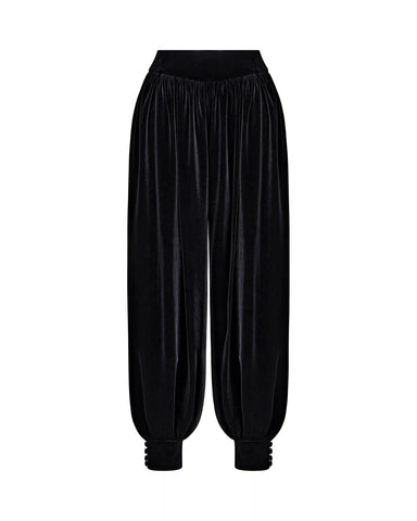 Evie, trousers made of black velvet