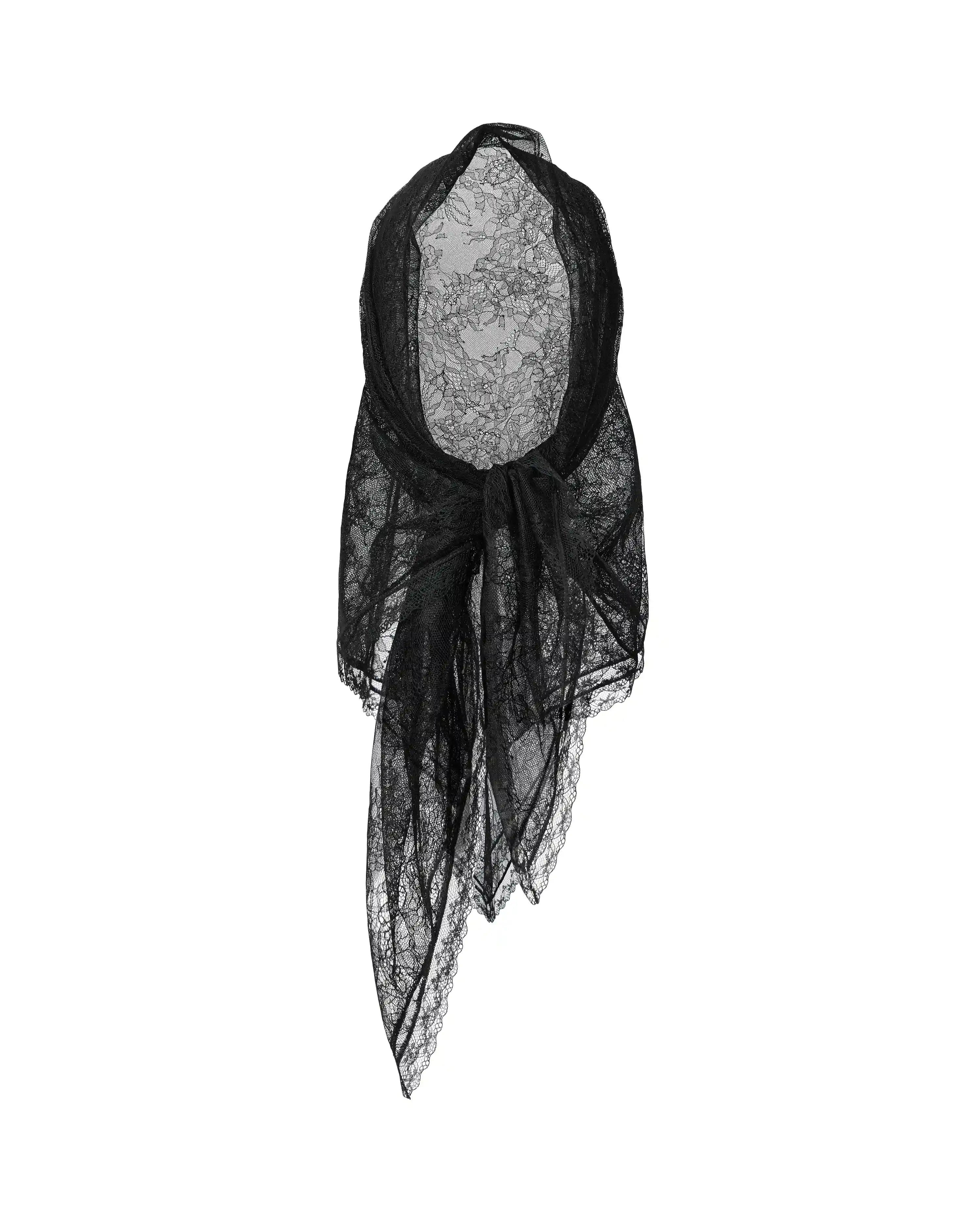 Leticia, headscarf made of black lace