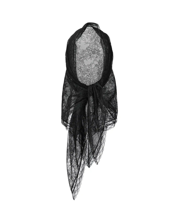 Leticia, headscarf made of black lace