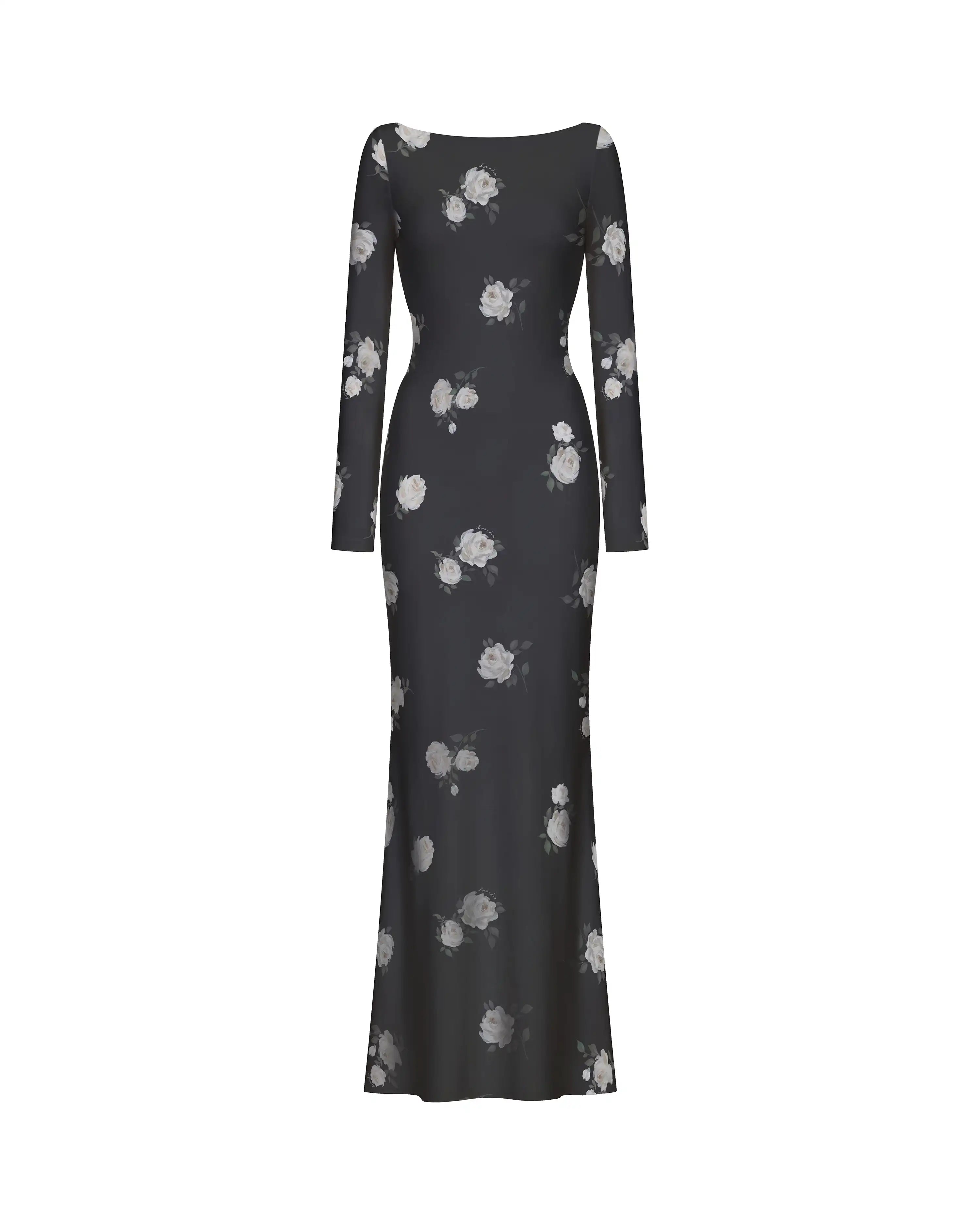 Monet maxi, milky mesh maxi dress with a floral print