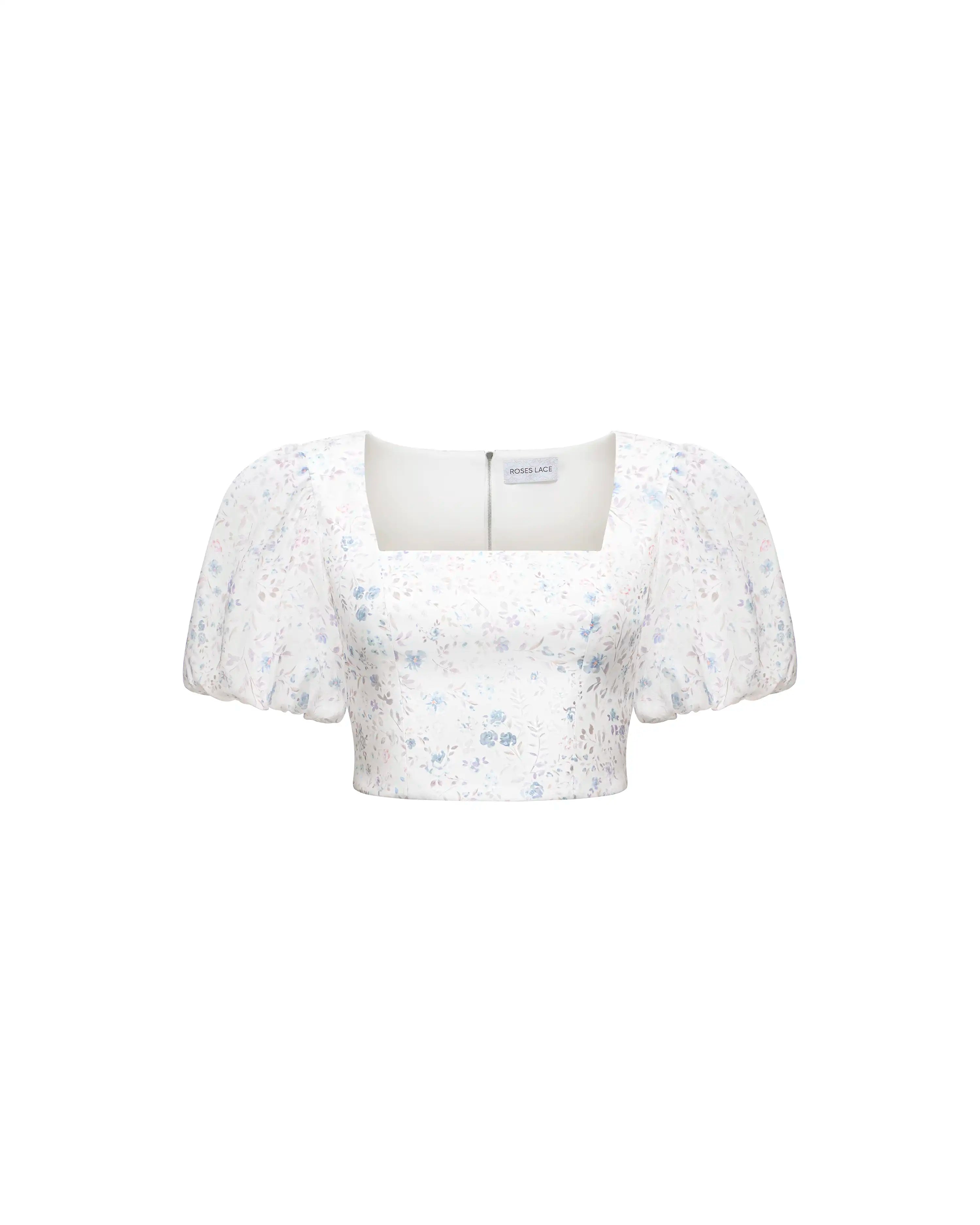 Sofia, milky chiffon top with a floral print