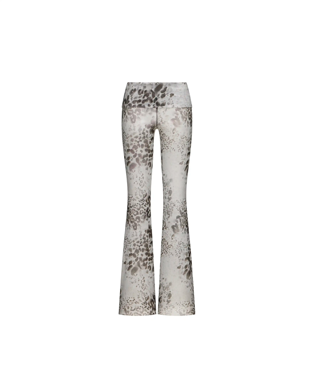 Roberta, ivory mesh pants with animal print