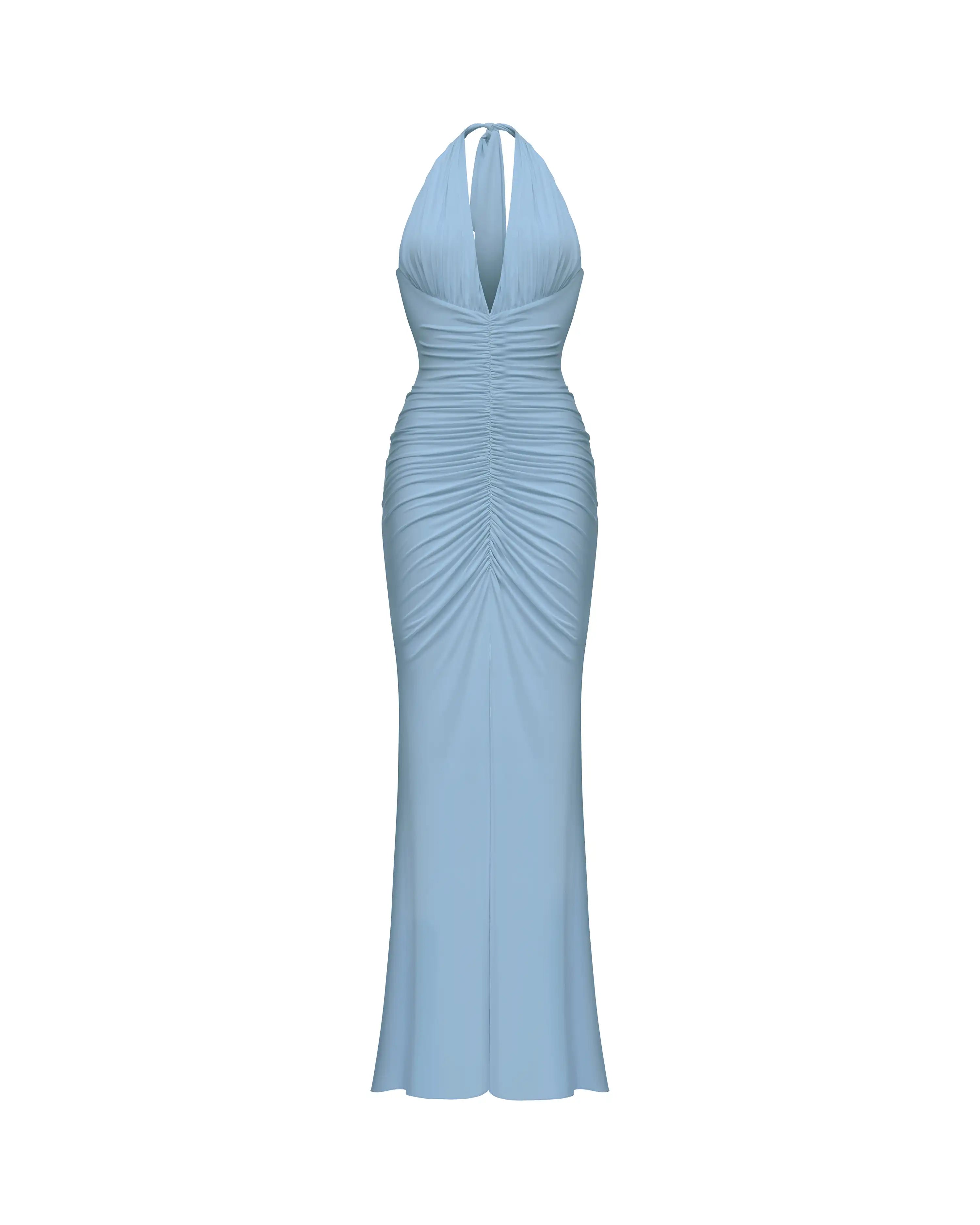 Luna maxi, blue biflex maxi dress