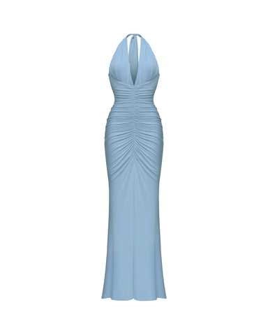 Luna maxi, blue biflex maxi dress