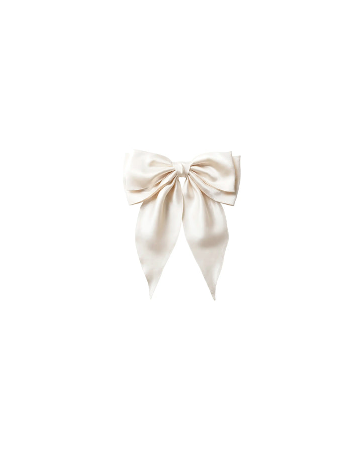 Miranda, ivory satin bow