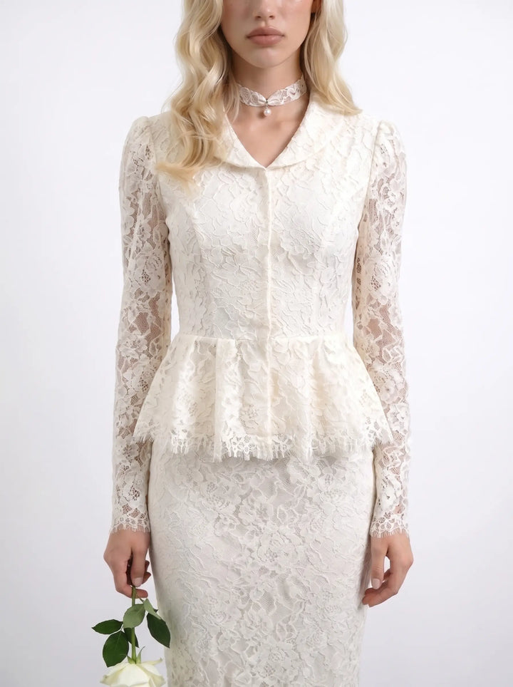 Sia, ivory lace jacket