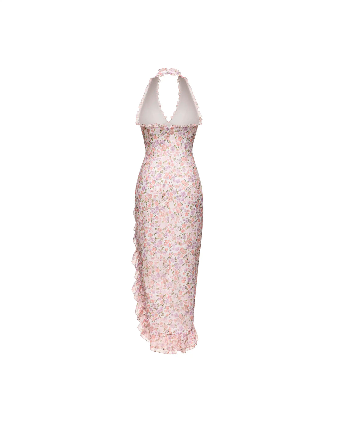 Quora midi, midi dress in milky chiffon with a floral print