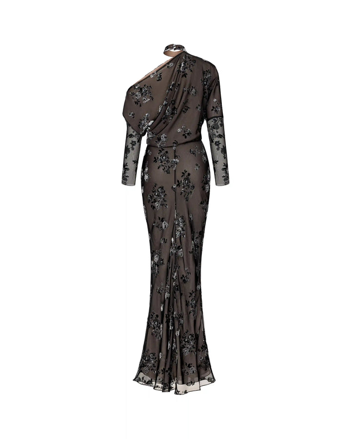 Anika maxi, maxi dress made of devore velvet