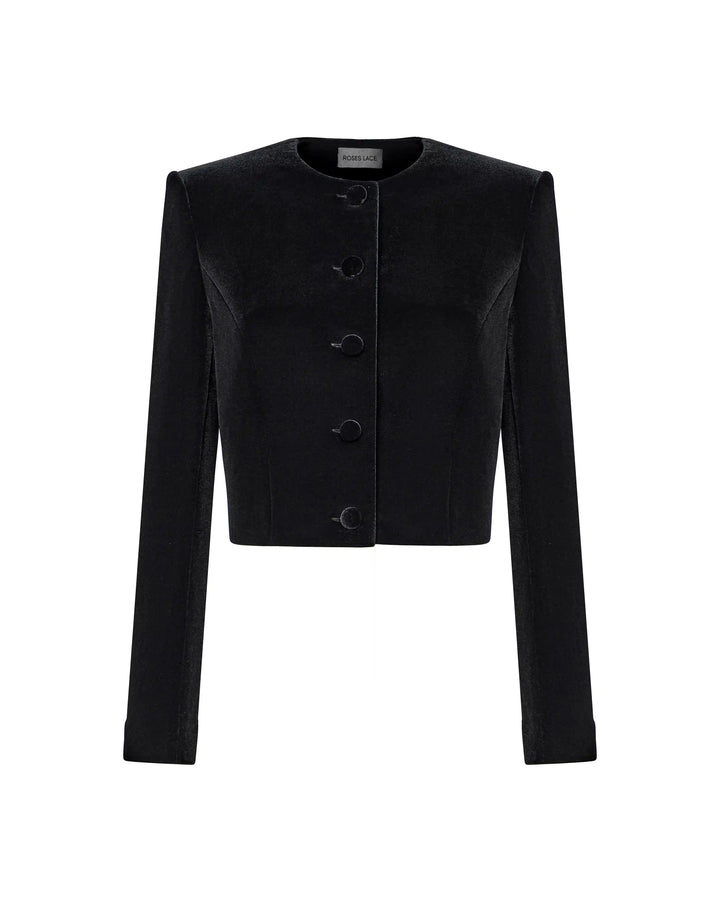 Pionella, jacket made of black velvet