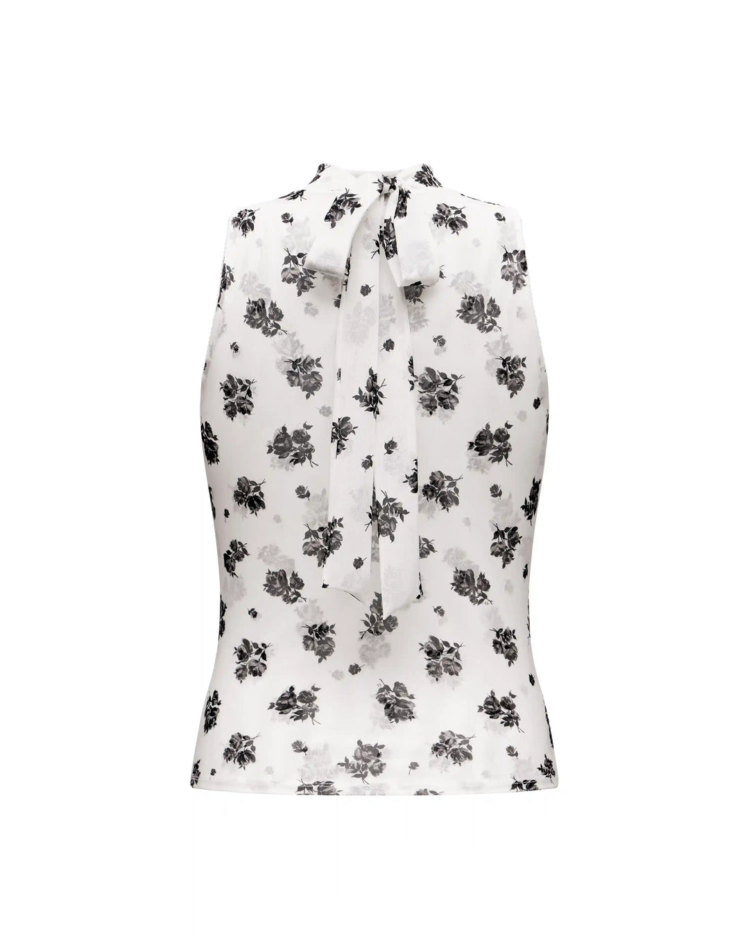 Terry mesh, top made of ivory mesh with floral print