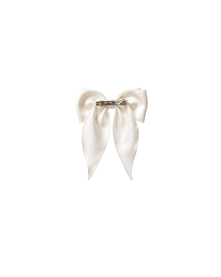 Miranda, ivory satin bow