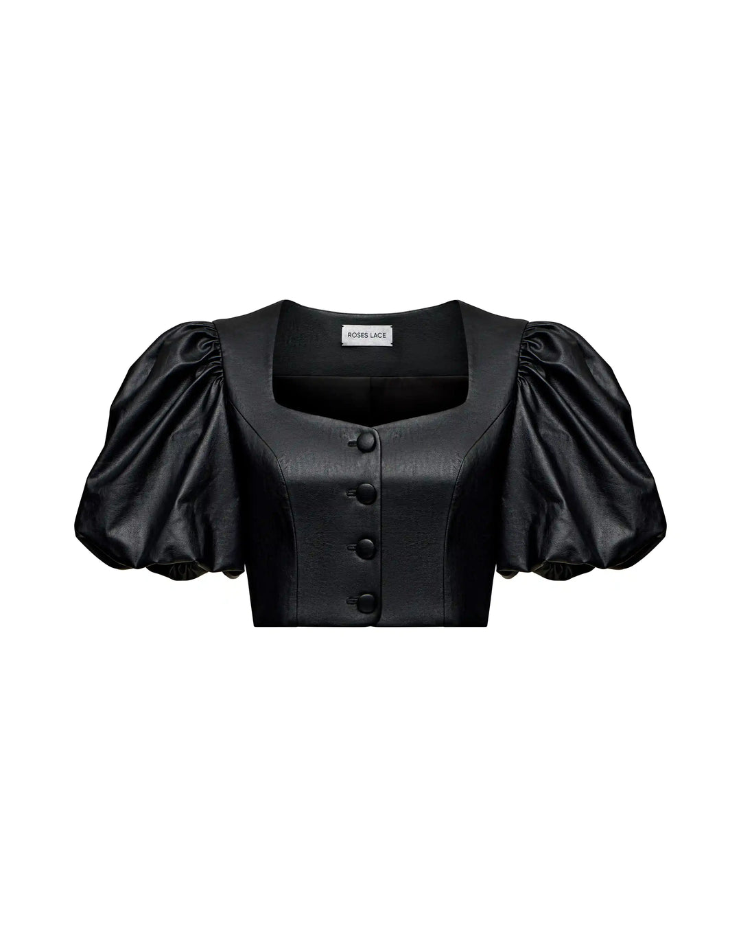 Chanelle-Evie, jacket and trousers made of black eco-leather