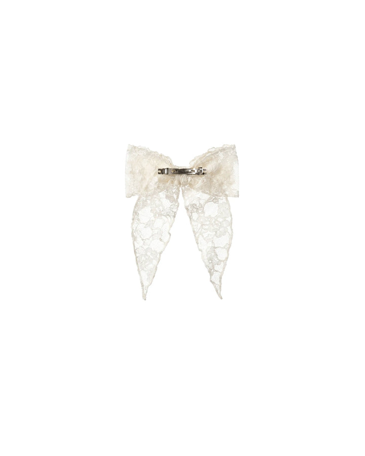 Miranda, ivory lace bow