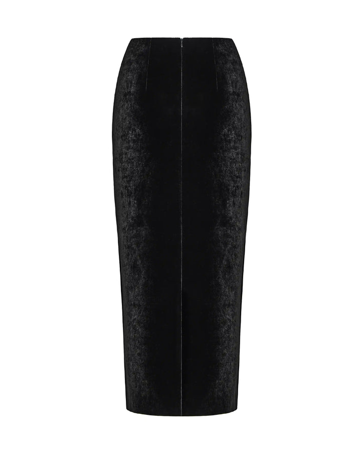 Adrianne, velvet pencil skirt