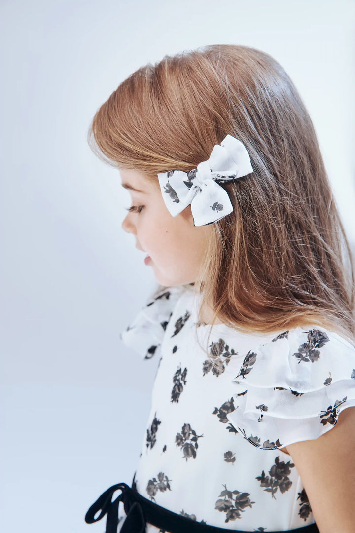 Mimi, children's hair bows made of black velvet