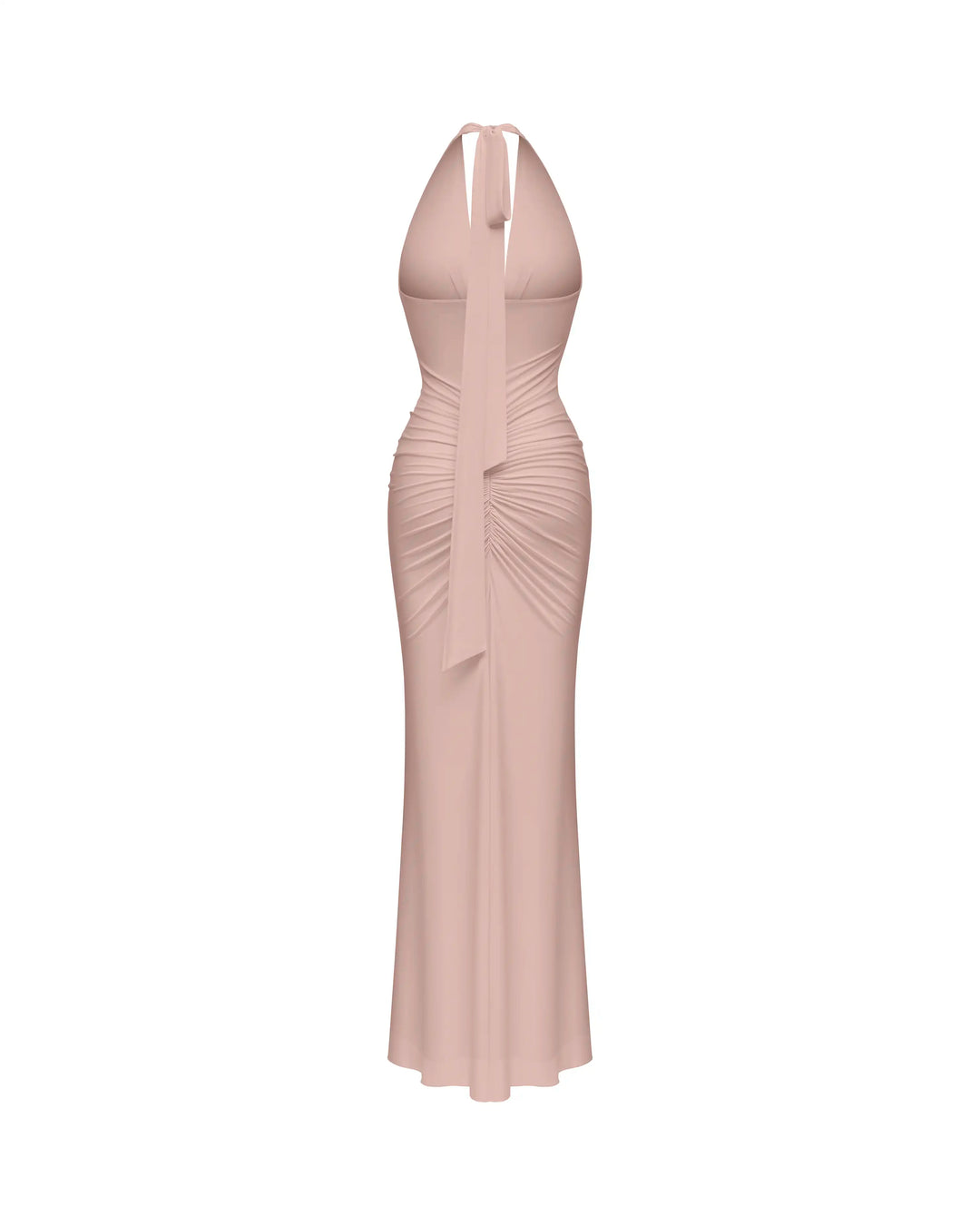 Luna maxi, maxi dress in powder pink biflex