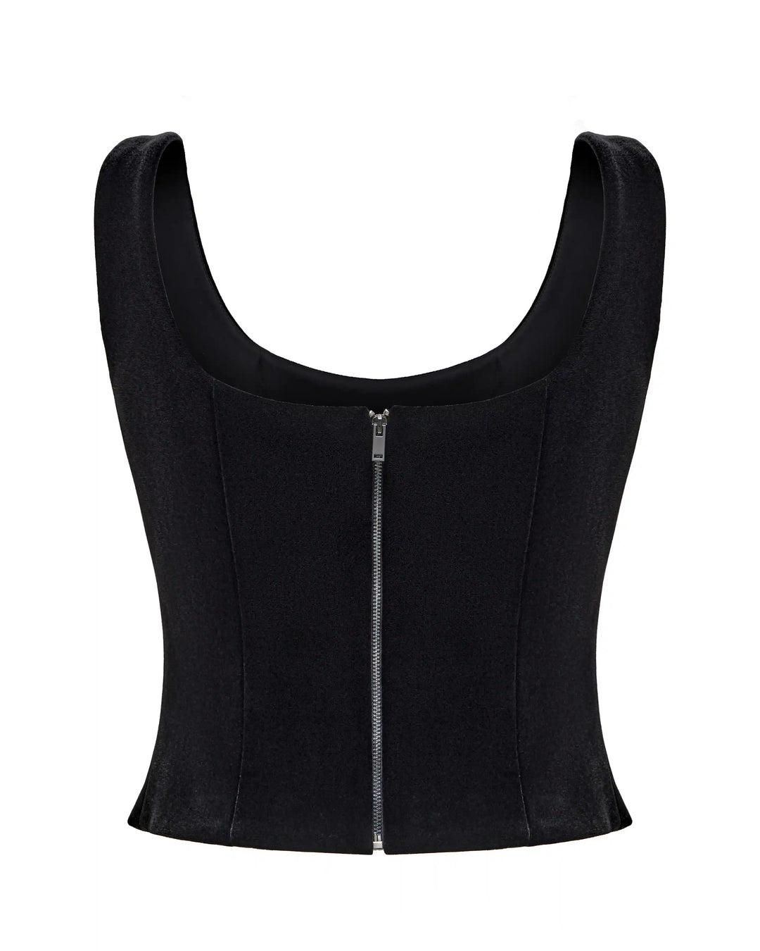 Lee top, corset top made of black velvet