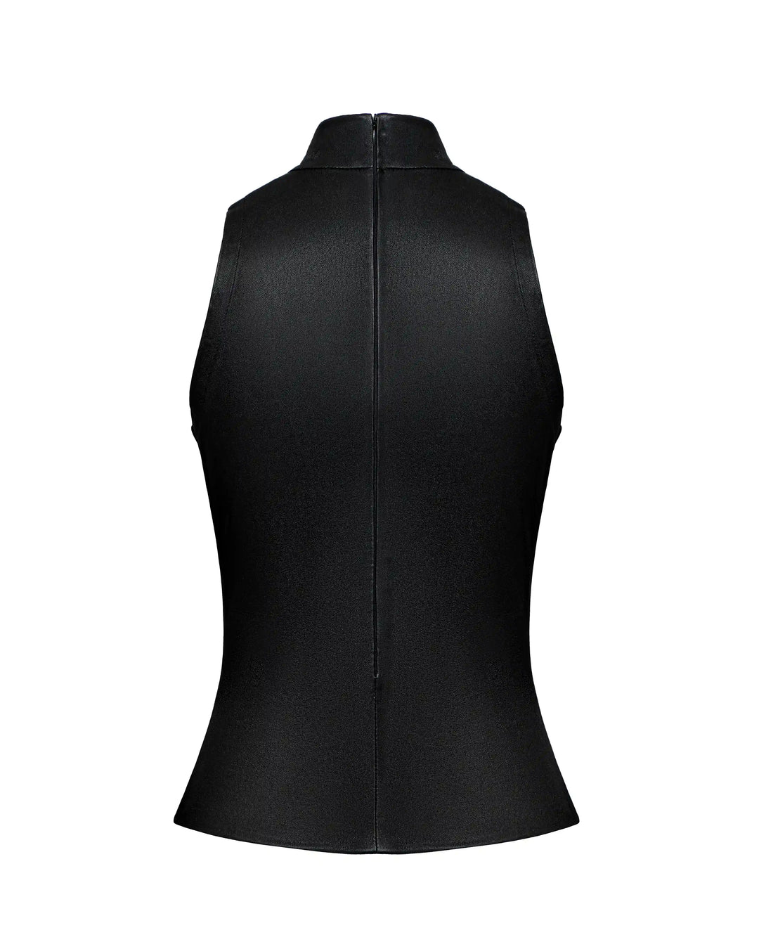 Terry, top made of black genuine leather