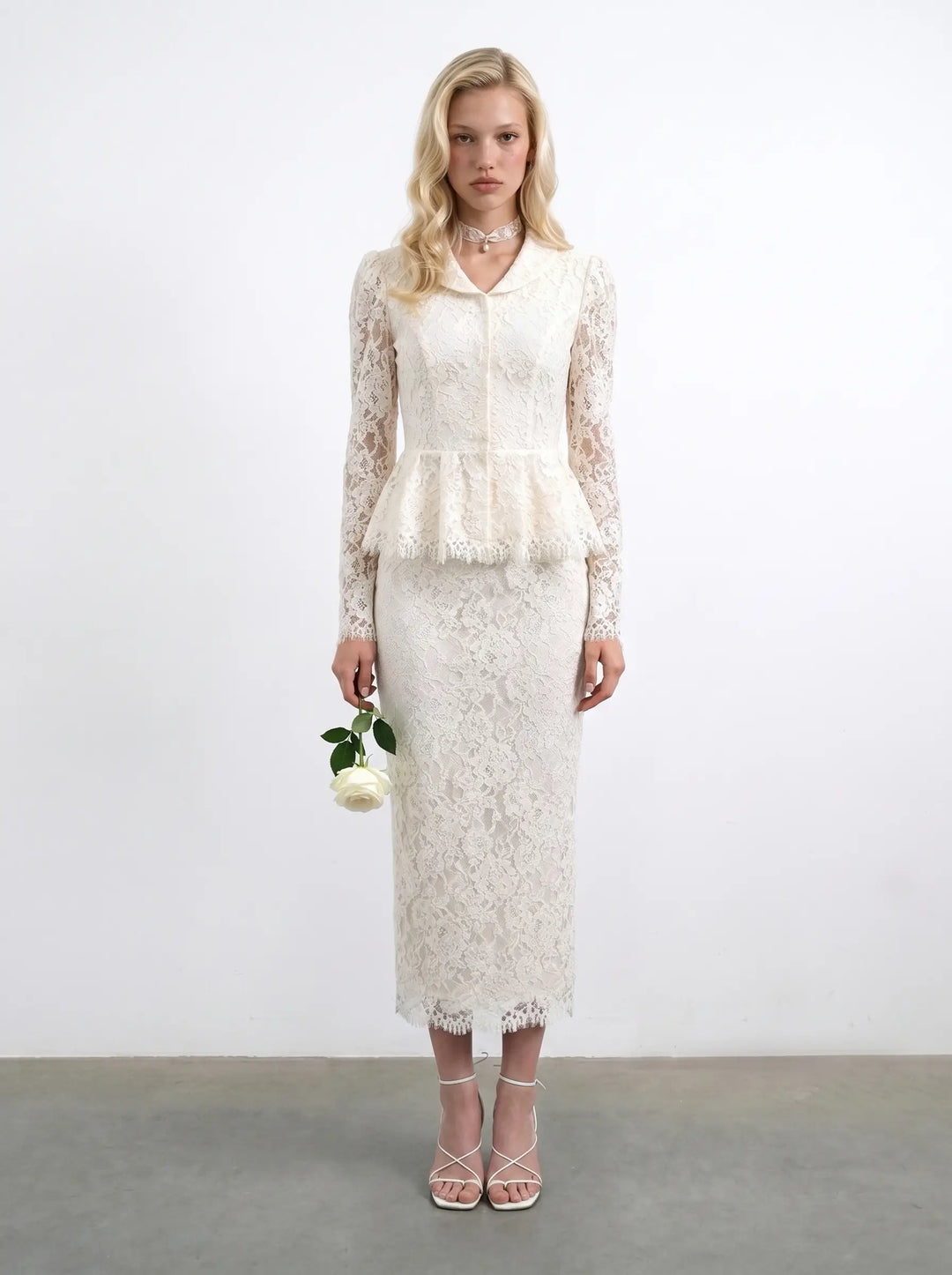 Sia, ivory lace jacket