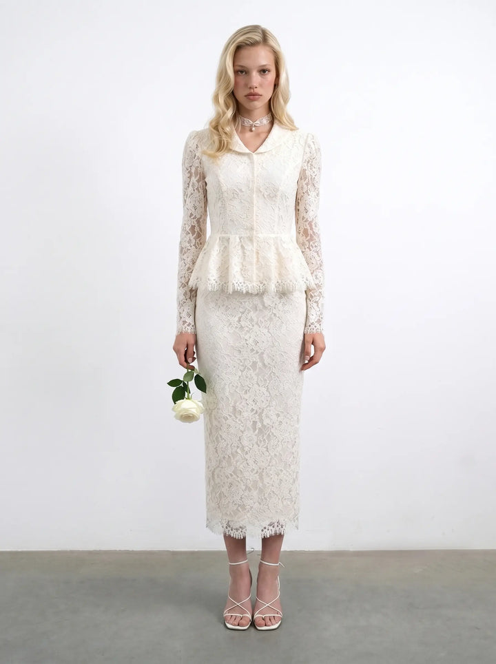 Sia, ivory lace jacket
