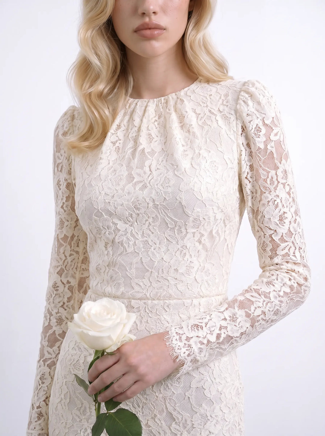 Charlotte midi, ivory lace midi dress
