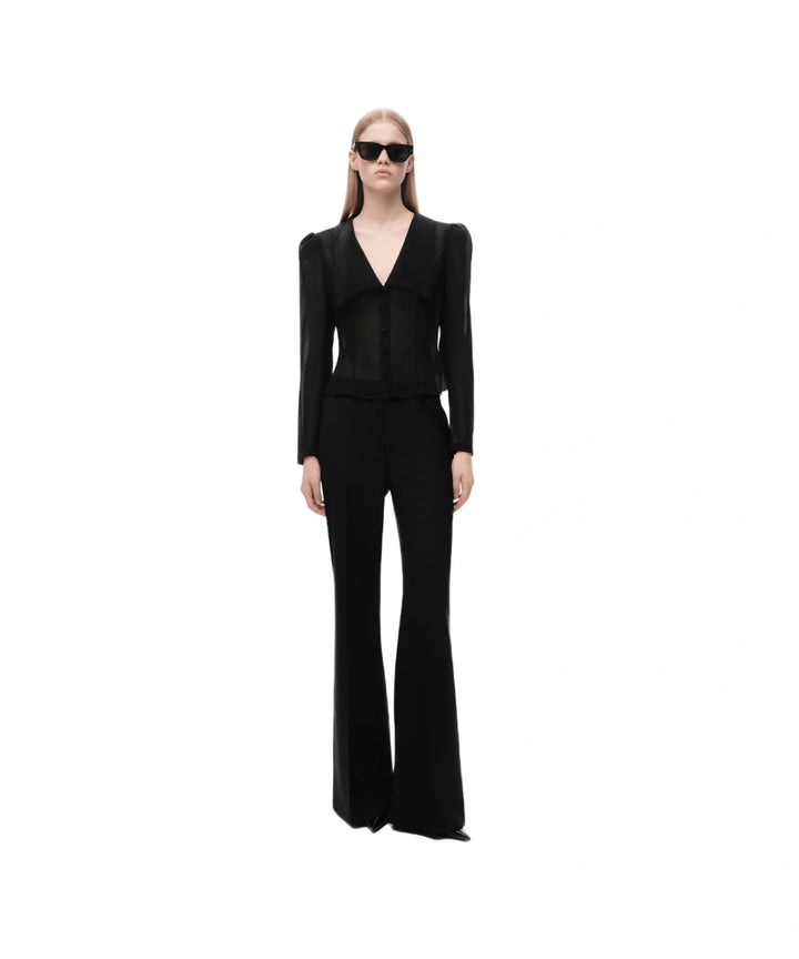 Audriana, black chiffon jacket